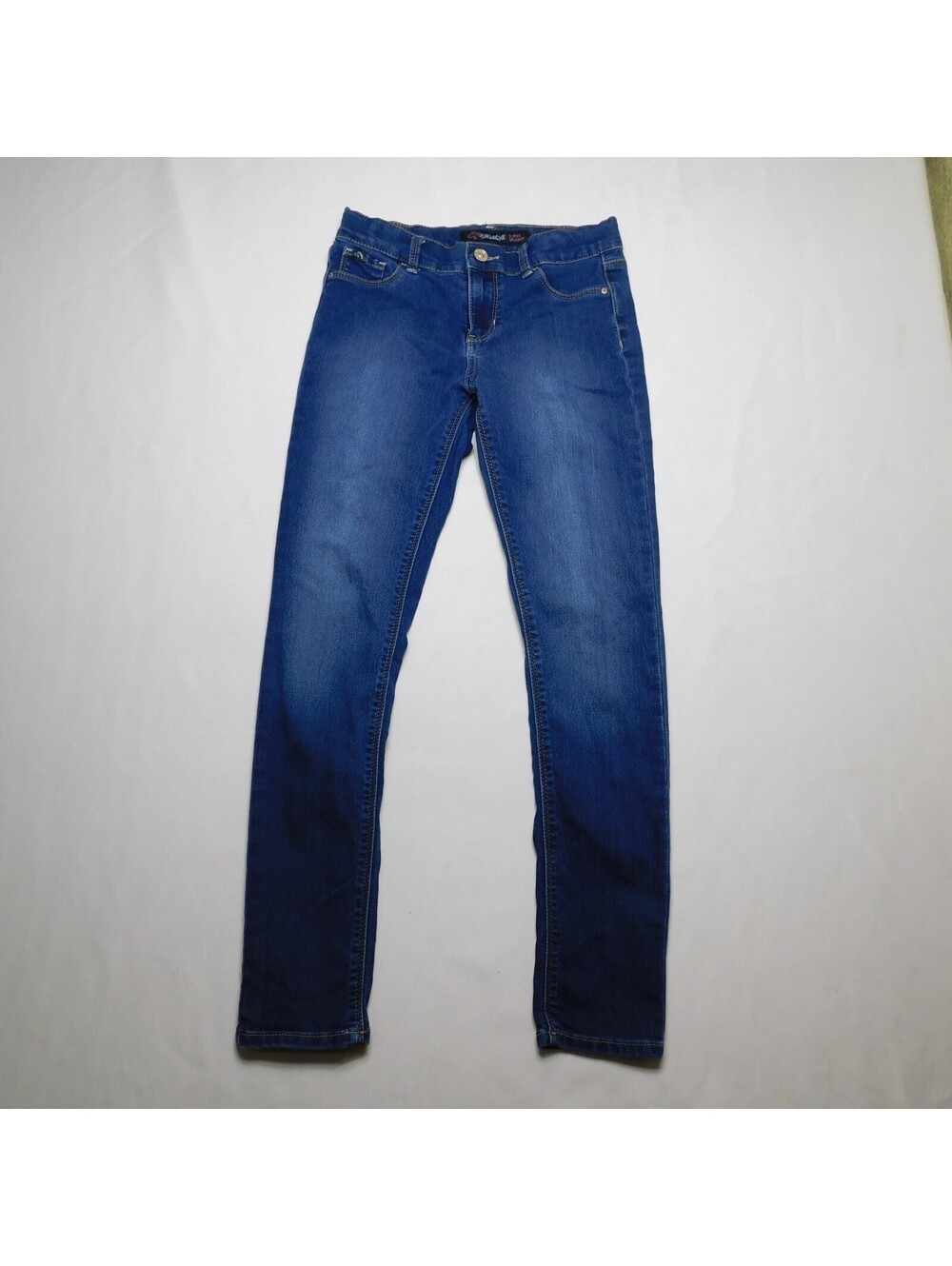 Jordache Girls Super Skinny Jeans Size 12 Slim Medium Wash Blue Denim Stretch